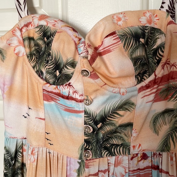 NWT Agua Bendita Dunna Luau Maxi Dress - Picture 8 of 12